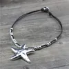 Catene Anslow Gioielli alla moda Creativo Ciondolo grande stella marina Charms Collana di dichiarazione per le donne Ragazze Regalo di compleanno Vendita LOW0007ANChains Ch