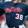 NIEUWE Jerseys draagt 2021 NCAA Ole Miss College Baseball-truien Tyler Keenan Servideo Anthony Tim E