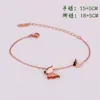 Anklets Fashion Stainless Steel Love Double Butterfly Charm Foot Chain Rose Gold Color Insect Anklet Bracelet Woman Gift