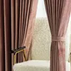 Curtain Nordic Curtains For Living Dining Room Bedroom Simple Modern Ins Wind Light Luxury Velvet Finished Product Customization