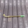 Mini portable multifunctional plastic cigarette holder with telescopic old straight tobacco rod, new gold plated pipe.