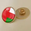 Badge drapeau National d'oman en résine de cristal, broche, insignes de drapeau de tous les pays du monde