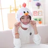 Berets Funny Chick Cartoon Hat Women Men Men Cock Headsress Head Cimpe Chicken Plush Headgear Complay Party Pocover