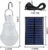 LED Solarlampa Lätt vattentät utomhus 5V USB laddad hängande nödsolljus Powered Lamp Portable kraftfull inomhushus