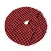 Christmas Decorations Tree Skirt Foot Carpet Large Xmas Mat Round Table Cloth With Umbrella Hole Home Decor 35.4/47.2in STTA889