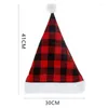 Berets Fashion Plaid Adult Unisex Christmas Hat Props Santa Claus Xmas Cap Funny For Family Friend Gifts Year Caps