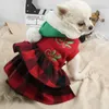 Ubrania z odzieżą dla psa zima świąteczne psy w stylu psa sukienki dla zwierząt ciepłe bluzy imprezowy kapelusz miękki polar