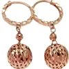 Orecchini pendenti 585 oro viola per donna moda classica 14 carati rosa brillante rotondo scava fuori gioielli regalo per cene