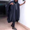 Этническая одежда HD Mens African Wedding Swide Dashiki Agbada Rushes Brink