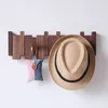 Hangers Racks Wall Mounted Creative Coat Solid Wood Clothes Hook Entrance Door Hanger Wooden Nail Hanging Home Decoration 230211