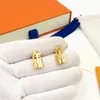 LW LOCK IT gold stud earrings T0P quality designer jewelry for woman official reproductionsfashion classic style gift for girlfriend with box 025