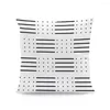 베개 45x45cm 스타일 흑백 기하학적 초상화 베개 홈 소파 사무실 커버 도매