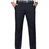 Męskie garnitury Mężczyzn Pockets odzież robocza Sprężyna jesień solidny kolor prosty dopasowanie luźne biznesowe spodni codziennie ubrania