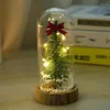 Luci notturne a LED decorazione natalizia lampeggiante Babbo Natale Snowman di Natale Ornamento della lampada ad albero per anno