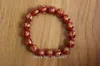 Strand Beaded Strands Tibetan Red Onyx Mantras 12mm Beads Woman Bracelets Ethnic Jewelry Om Mani Padme Hum Adjustable Girls BraceletBeaded