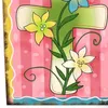 زخارف حديقة عيد الفصح لوحة خشبية معلقة جدار الصليب الربيعي الخشب رث أنيقة قلادة زهرة باب زهرة