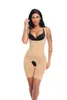 Dameshoeders bamboe shapewear voor dames schep nek tanktops bodysuits jumpsuits taille trainer full body shaper