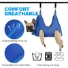 Dog Apparel Pet Grooming Hammock Cat Polyester Mesh Nail Clipper Needle Comb Grinding Set Supply