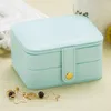 Jewelry Pouches Leather Storage Boxes Cosmetic Bags Earrings/Ring/Watches/Bracelets/Jewelry Accessories Box Present Square Gift Case