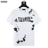 D2 DSQ ICON GG T-shirt da uomo di marca Designer d2 Mens Polo top di lusso Dsquare Stampa Pantaloncini O-Collo Manica corta Camicie da uomo DT2022 dsq Streetwear DS2004