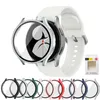 Med Box Package 360 Helskärmsskyddsfodral För Samsung Watch 4/5 40mm 44mm Bumper Frame PC Hårda fodral med härdat glas