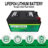 24V 200AH LIFEPO4 Bateria BMS BMS Lítio Células de fosfato de lítio para RV Campers Golf Cart Solar Energy Storage com carregador