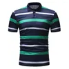 Men's Polos High Quality Mens Polo Shirt Brand Clothing Short Sleeve Business Casual Stripe Designer Homme Camisa Breathable Plus Size XXXL