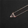 Pendentif Colliers 10 Géométrique Creux Écrou Cône Pastille Charme Collier Plat Polygone Triangle Forme Dames Losange