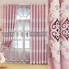 Cortinas de luxo europeias de alta qualidade para a sala de estar Windows Windows Tratamento Jacquard Bordado Corda de corda