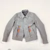 Herrjackor Argentinska J-32 Super Top Quality Uncoated Leather Type3 Totem Classic Fashion Denim Jacket