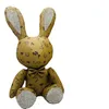 Keychains Lonyards 38 cm Poupées de lapin en peluche Anneau mignon Luxury Diamond Rabbit Animal Poux Pu Leather en cuir Brown Flower Cartoon Cadeaux pour femmes enfants