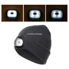 Cykelmassor Masker Press Button LED Light Beanie Winter Hat Sticked Unisex Special Christmas Tech Dropship