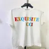 Vêtements de créateurs t-shirts Summer Designer Shirt Outdoor Pure Coton Tees Imprimée à pas rond Sweats de sport décontracté à manches