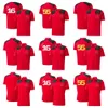 Men's and women's 2023 f1 team T-shirt polo suit four seasons Formula One red racing suit official custom264a