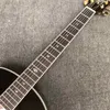 Özel J45 Katı Ladin Ahşap Üst Akustik Gitar, Sunburst Rengide Balık Kambonu Bağlama