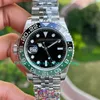 2 Style Automatic Watches for Mens 40mm 2022 Style SPRITE GREEN BLACK LEFTY Ceramic Bezel Mechanical CLEAN Cal.3186 Wristwatches 904L Steel New Model Watch