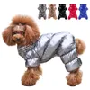 Hundklädkläder förtjockar vinter varmt fleece valp husdjur kappjacka för små s vattentät jumpsuit chihuahua kläder overall 230211