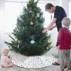 ديكورات عيد الميلاد شجرة التنورة فو الفرو فاخرة جولة الطابق السواد التنانير الأنيقة لحفلة المكتب المنزلي