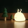 Night Lights LED Light Silicone Cartoon Tap Control Baby Adults Bedroom Sleep Lamp For Sleeping