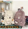 Backpack Cartoon Bear Schoolbags Female Harajuku Large Capacity Waterproof Oxford Laptop Middle School Bookbag Mochila Femenina