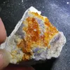 Dekorativa figurer 37.3g.Rare Natural Garnet Crystal Hexagonal Point Feldspar MICA Brass Multi Mineral Symbiotic Halo Energy Healing