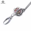 Pendant Necklaces Multi Styles Po Locket Necklace Standard&Rhinestone Frame Round Shape Glass Storage Memory