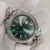 14 Estilo Nuevo modelo de reloj para hombre 41 mm 904L Esfera verde Cristal de zafiro Bisel estriado V12 Pulsera de acero inoxidable Mecánico Cal.3235 Relojes automáticos