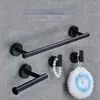 Bath Accessory Set Bathroom Hardware Robe Hook Towel Rail Bar Rack Shelf Tissue Holder Toothbrush Decoration Accessories