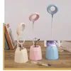 Table Lamps Creative USB Light Morden College Dorm Bedroom Study Led Desk Lamp Pen Container Macaroon Eye Protection Ring