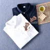 Polo da uomo HIRIFULL Polo da uomo Camicie di lino in cotone con ricamo stile cinese casual da uomo Manica corta da uomo di alta qualità