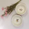 Plates Dinner Ceramic And Bowls Set Vintage Dessert Dishes Flower Household Serving Tableware Home Decor Wedding