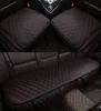 Cubiertas de asiento para automóviles 3pcs Automobiles Protection Cushion Full Juego completo PU Leath