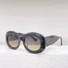 ￓculos de sol para mulheres para homens homens ver￣o 0985 estilo anti-ultraviolet retro placa oval de moldura de moda de moldura completa Caixa aleat￳ria