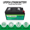 12V 300Ah LiFePO4 Battery Pack Built-in BMS Lithium Iron Phosphate Cells For Rv Campers Golf Cart Off-Road Solar With Charger